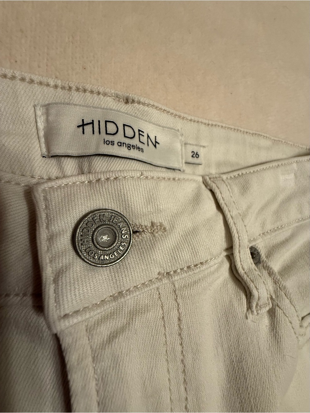 HIDDEN of Los Angeles Women's White Jeans - Classic High-Rise Bootcut